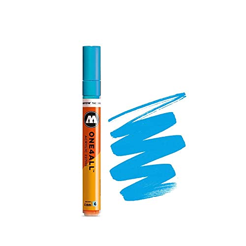 Molotow 227-HS Marker ONE4ALL, 4mm Spitze, 9,0ml, schockblau mittel von Molotow