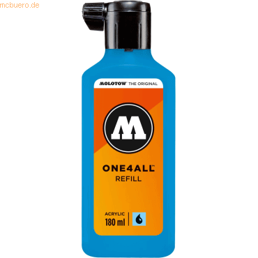 Molotow Nachfülltinte One4All für Permanentmarker 180ml schockblau von Molotow