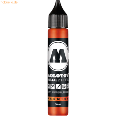 Molotow Nachfülltinte One4All für Permanentmarker 30ml dare orange von Molotow