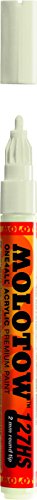 MOLOTOW ONE4ALL Acrylfarben-Marker, 2 mm, Naturweiß, je 1 Stück (127.235) von Molotow