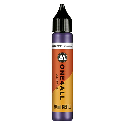 Molotow ONE4ALL Refill Acryl, Farbe 043 violett dunkel 30 ml, Nachfülltinte für Permanentmarker von Molotow