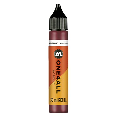 Molotow ONE4ALL Refill Acryl, Farbe 086 burgundrot 30 ml, Nachfülltinte für Permanentmarker von Molotow