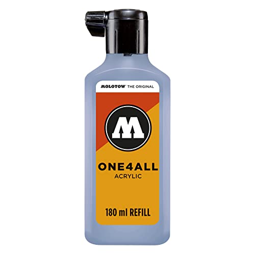 Molotow ONE4ALL Refill Acryl, Farbe 202 keramik hell pastell 180 ml, Nachfülltinte für Permanentmarker von Molotow