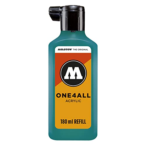 Molotow ONE4ALL Refill Acryl, Farbe 206 lagunen blau 180 ml, Nachfülltinte für Permanentmarker von Molotow