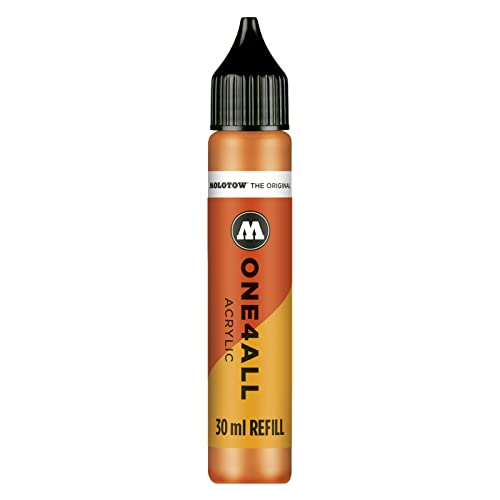 Molotow ONE4ALL Refill Acryl, Farbe 218 neon orange flourezierend 30 ml, Nachfülltinte für Permanentmarker von Molotow