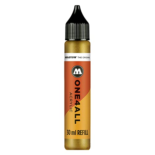 Molotow ONE4ALL Refill Acryl, Farbe 228 metallic gold 30 ml, Nachfülltinte für Permanentmarker von Molotow