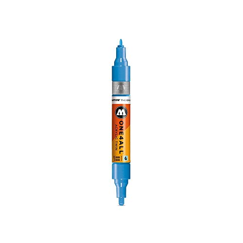 Molotow One4All, doppelseitiger Acryl-Marker, mit 1,5 mm und 4 mm dicker Spitze, Signal Black 180 von Molotow