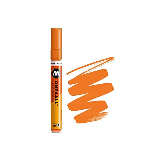 Molotow One4All 227 Lackmarker Einzelmarker Design Marker 40 Farben (085 Dare Orange) von Molotow