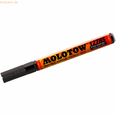 Molotow Permanentmarker One4All 127 HS nachfüllbar 2mm signalschwarz von Molotow