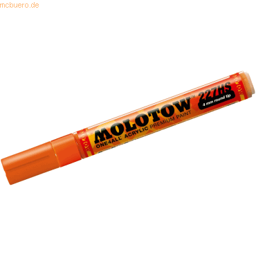 Molotow Permanentmarker One4All 227 HS nachfüllbar 4mm dare orange von Molotow