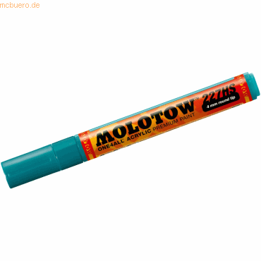 Molotow Permanentmarker One4All 227 HS nachfüllbar 4mm lagunenblau von Molotow