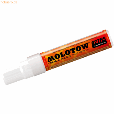 Molotow Permanentmarker One4All 627 HS nachfüllbar 15mm signalweiß von Molotow