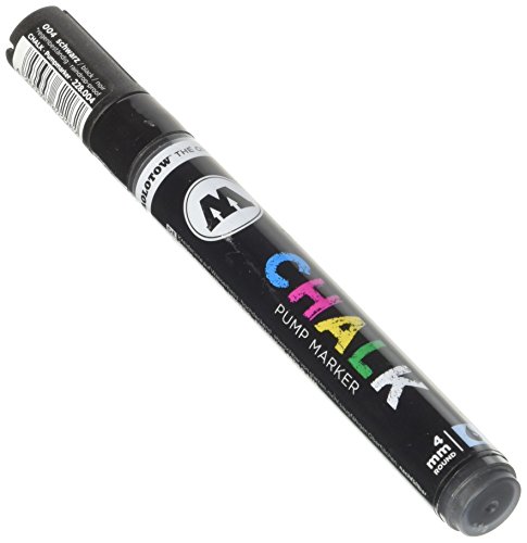 Molotow Pump Marker Chalk (nachfüllbar, 4 mm) 6 Stück schwarz von Molotow