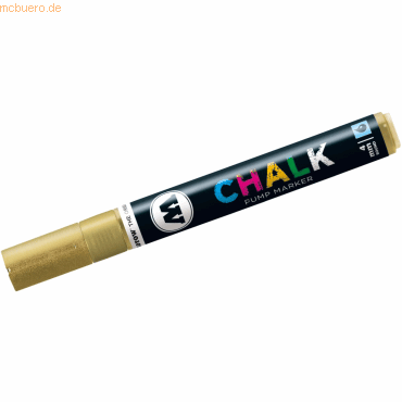 Molotow Windowmarker Pump Marker Chalk nachfüllbar 4mm metallic gold von Molotow