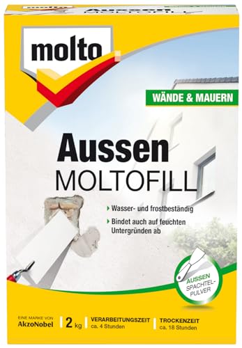 Molto Aussen Moltofill, Fertigspachtel, weiß, 2 kg von Molto