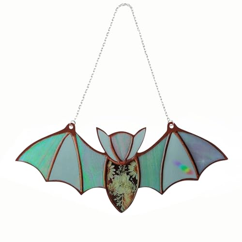 1 Stücke Halloween Fledermaus Anhänger, Fledermäuse Acryl Anhänger, Fliegende Halloween Fledermäuse, für Fenster, Garten, Weihnachtsbaum, Zuhause von Molyorch