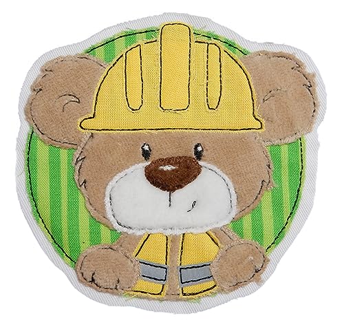 Aufnäher * Patch * Applikation * gestickt * Teddybär Bauarbeiter * ca. 10,5 cm * PA-ws_0033S von Momelie