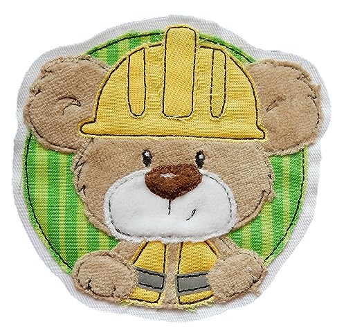 Aufnäher * Patch * Applikation * gestickt * Teddybär Bauarbeiter * ca. 10,5 cm * PA-ws_0055S von Momelie