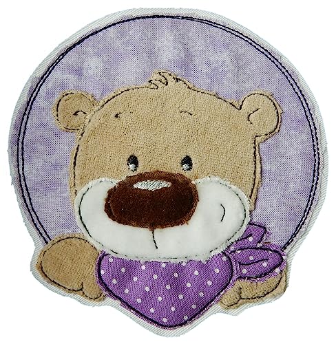 Aufnäher * Patch * Applikation * gestickt * Teddybär mit Halstuch * ca. 13,5 cm * PA-ws_0001M von Momelie