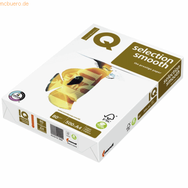 5 x Mondi Kopierpapier IQ selection smooth A4 80g/qm weiß VE=500 Blatt von Mondi