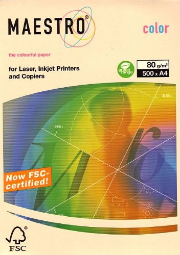 Kopierpapier Creme A4 80G 500Bl pastell Kopierer/Laser/Inkjet von Mondi