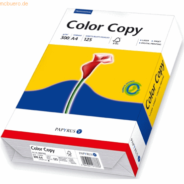5 x Mondi Farbkopierpapier Mondi Color Copy A4 300g/qm weiß VE=125 Bla von Mondi