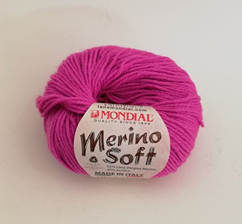 Mondial Wolle "Merino Soft" (103 Himbeere) von Mondial