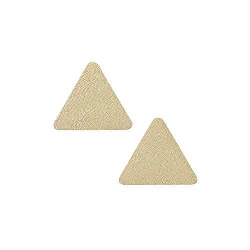 Dreiecke Leder Beige 2 Stück - Aufnäher, Bügelbild, Aufbügler, Applikationen, Patches, Flicken, zum aufbügeln, Größe: 2,2 x 1,9 cm von Mono-Quick