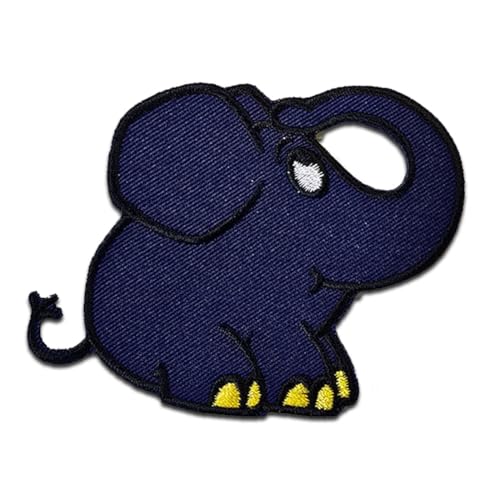 Elefant Sendung Mit Der Maus Kinder - Aufnäher, Bügelbild, Aufbügler, Applikationen, Patches, Flicken, Zum Aufbügeln, Größe: 6 x 6 cm von Mono Quick