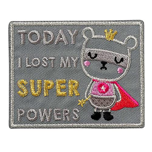 Lost Super Power - Aufnäher, Bügelbild, Aufbügler, Applikationen, Patches, Flicken, zum aufbügeln, Größe: 7,2 x 6,8 cm von Mono-Quick