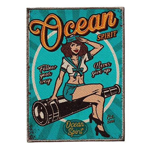 Mono Quick 1054x Pin up Girl Applikation, Bügelbild, Patch, Aufnäher, Flicken, Women Power (10545 - Ocean Spirit) von Mono Quick