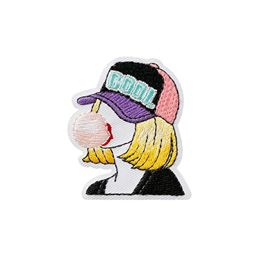 Mono Quick 1222x Girls Applikation, Bügelbild, Girl mit Kaffee, Handy, Buch, Collegejacke oder Cap Patch (12229 - Cap) von Mono Quick