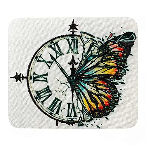 Mono Quick 14182 Schmetterling mit Uhr Applikation, Bügelbild, Patch, Flicken von Mono-Quick