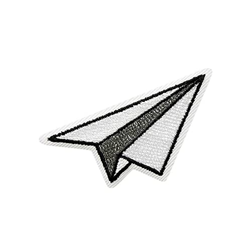 Mono-Quick Bügelbild Aufnäher Patch Applikation zum Aufbügeln Origami Jet Flugzeug 3,5 cm x 4,0 cm von Mono-Quick