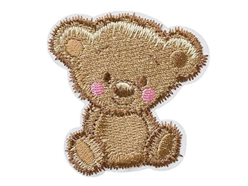 Mono-Quick Bügelbild Aufnäher Patch Applikation zum Aufbügeln Teddy Bär zottelig 5,5 x 5,5 cm von Monoquick