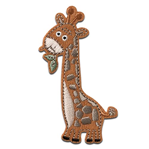 Mono Quick Giraffe braun Tier - Aufnäher, Bügelbild, Aufbügler, Applikationen, Patches, Flicken, zum aufbügeln, Größe: 7,8 x 4,4 cm von Mono Quick