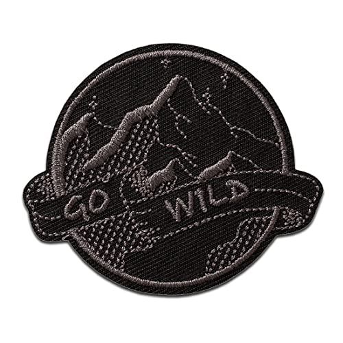 Mono Quick Go Wild Schwarz - Aufnäher, Bügelbild, Aufbügler, Applikationen, Patches, Flicken, zum aufbügeln, Größe: 5,5 x 6,5 cm von Mono Quick