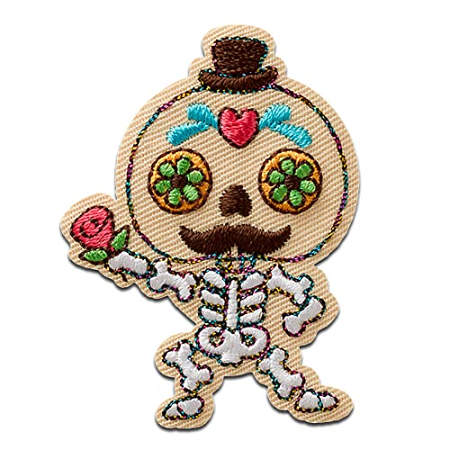 Mono Quick Muertos Figur - Aufnäher, Bügelbild, Aufbügler, Applikationen, Patches, Flicken, zum aufbügeln, Größe: 5,1 x 4 cm von Mono Quick