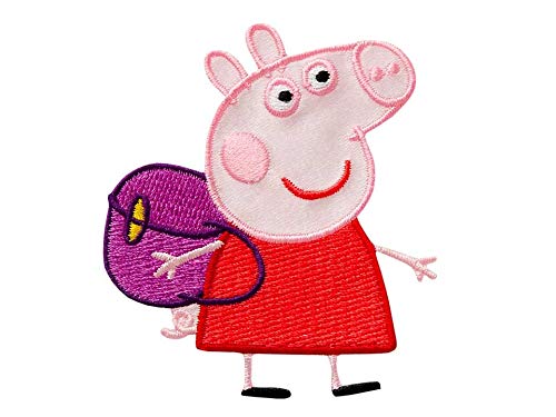 Mono Quick - Peppa Wutz Applikationen, Bügelbild Aufnäher Iron on Patch, Peppa Pig, George (18371 - Peppa mit Rucksack) von Mono Quick