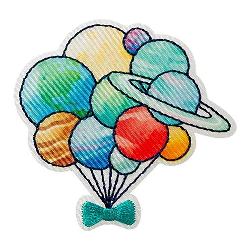 Mono Quick Planeten Ballons - Aufnäher Aufbügler Applikation Iron-On Patch von Mono Quick