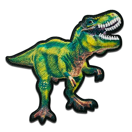 Mono Quick T-Rex grün Dino - Aufnäher, Bügelbild, Aufbügler, Applikationen, Patches, Flicken, zum aufbügeln, Größe: 4,8 x 6,3 cm von Mono Quick