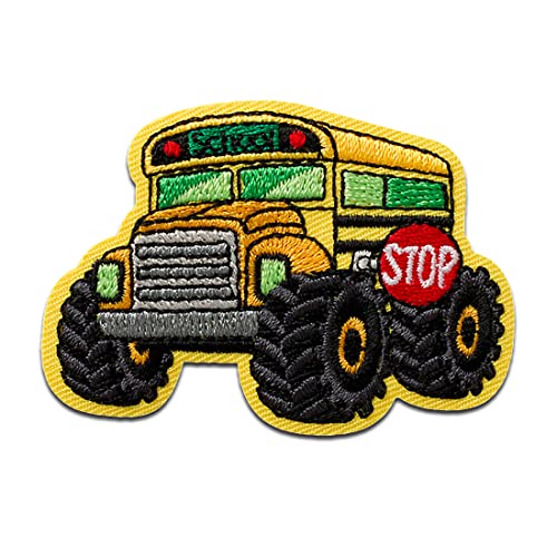 Mono Quick Truck Schulbus gelb - Aufnäher, Bügelbild, Aufbügler, Applikationen, Patches, Flicken, zum aufbügeln, Größe: 4 x 5,7 cm Mono Quick Truck Schulbus gelb - Aufnäher, Bügelbild, Aufbügler, Applikationen, Patches, Flicken, zum aufbügeln, Größe: 4 x 5,7 cm von Mono Quick