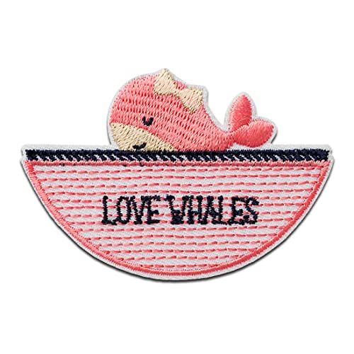 Mono Quick Wal Liebe rosa Tier - Aufnäher, Bügelbild, Aufbügler, Applikationen, Patches, Flicken, zum aufbügeln, Größe: 4,8 x 7,1 cm Mono Quick Wal Liebe rosa Tier - Aufnäher, Bügelbild, Aufbügler, Applikationen, Patches, Flicken, zum aufbügeln, Größe: 4,8 x 7,1 cm von Mono Quick