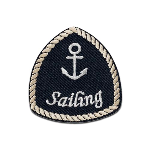 Sailing Dreieck - Aufnäher, Bügelbild, Aufbügler, Applikationen, Patches, Flicken, zum aufbügeln, Größe: 5,5 x 5,3 cm von Mono-Quick