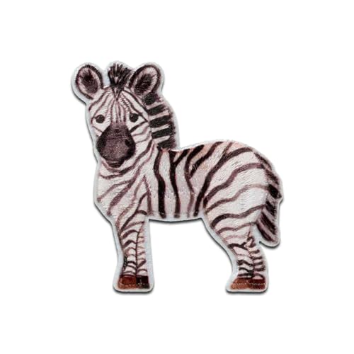 Zebra - Aufnäher, Bügelbild, Aufbügler, Applikationen, Patches, Flicken, zum aufbügeln, Größe: 5,5 x 5 cm von Mono-Quick