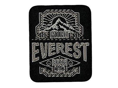 Bügelbild Applikation Aufnäher Patch Mount Everest Bergsteigen Klettern 3,2 cm x 4,0 cm von Monoquick