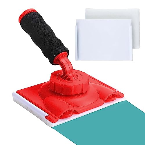 Monozoz Trim Paint Edger, Multifunktionale Latex Farbkanten Pinsel Für Zuhause, Wand, Decke, Ecken, Deckenpolster Farbtrimmer, Tragbarer Farbkantenschneider Mit 2 Ersatzschwamm Pads Tragbarer von Monozoz