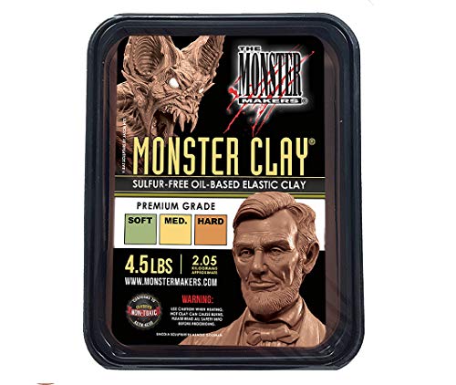 Monster Clay Modelliermasse, hochwertig, hart, 2 kg von Monster Makers