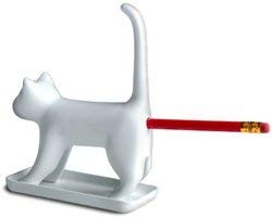 Monsterzeug Anspitzer Sharp End Cat, Katze, Mieze, Lustiges Gadget fürs Büro, Coole Geschenkidee für den Schreibtisch - weiß von Monsterzeug