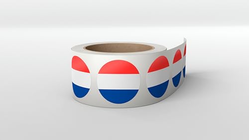 500 Aufkleber Niederlande Flagge 3,8 x 3,8 cm - Fahne Sticker - Etiketten auf Rolle von Montalti